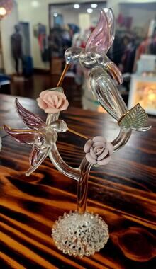 Glass Baron hummingbird and rose tree